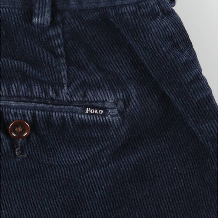 Ralph Lauren POLO by Ralph Lauren Classic Fit Corduroy Pants, Men's, Size W33 cotton Navy blue Vintage Second Hand