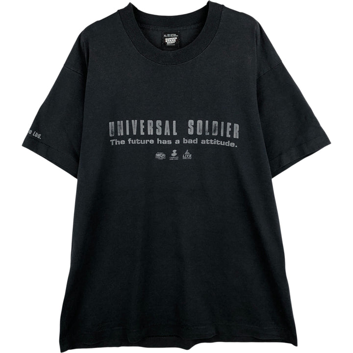 90'S Screen Stars Universal Soldier Movie T-Shirt, Made in USA, Men's XL (approx.) cotton black type Vintage Second Hand