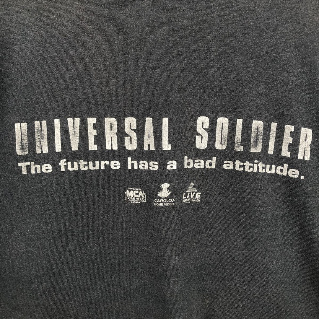 90'S Screen Stars Universal Soldier Movie T-Shirt, Made in USA, Men's XL (approx.) cotton black type Vintage Second Hand