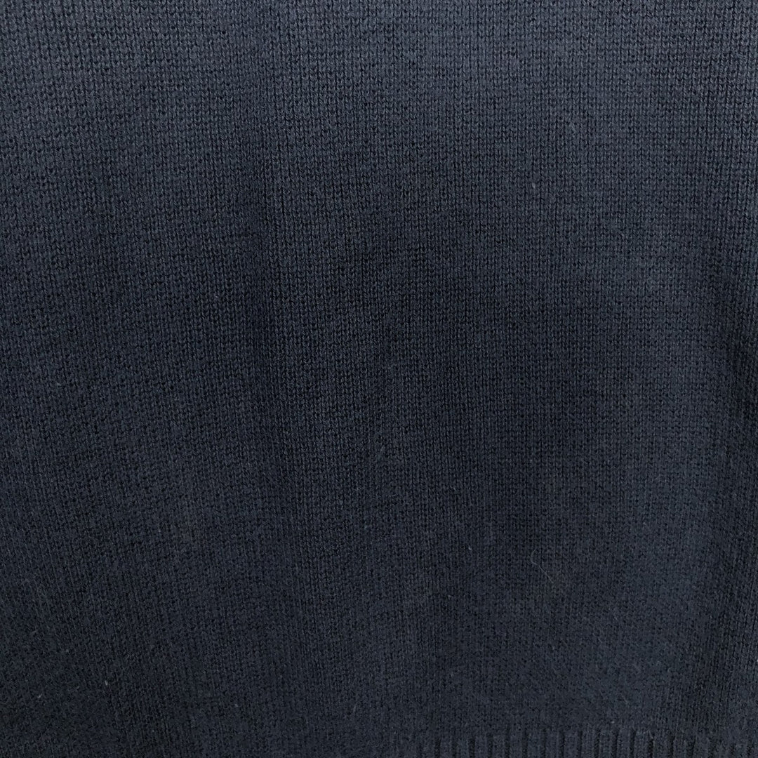 Ralph Lauren Chaps V-neck cotton knit sweater, men's size XL cotton navy blue type Vintage Second Hand