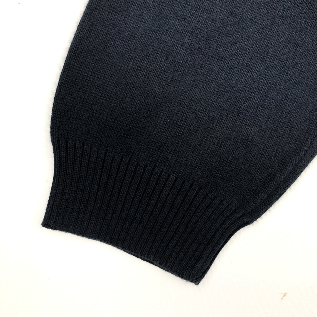 Ralph Lauren Chaps V-neck cotton knit sweater, men's size XL cotton navy blue type Vintage Second Hand