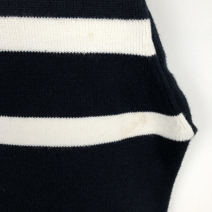 Ralph Lauren Chaps V-neck cotton knit sweater, men's size XL cotton navy blue type Vintage Second Hand