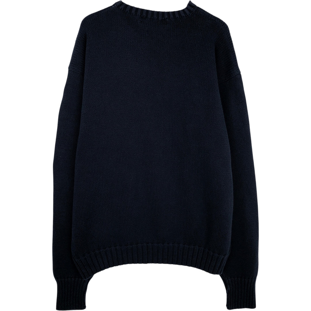 Ralph Lauren POLO by Ralph Lauren Cotton Knit Sweater Men's XL cotton navy blue type Vintage Second Hand