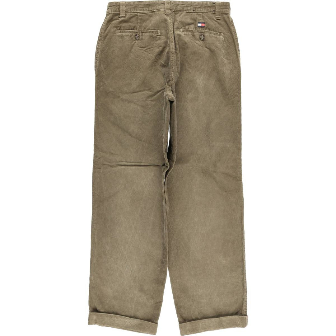 90'S Tommy Hilfiger Corduroy Pants Men's Size W32 cotton Khaki type beige Vintage Second Hand