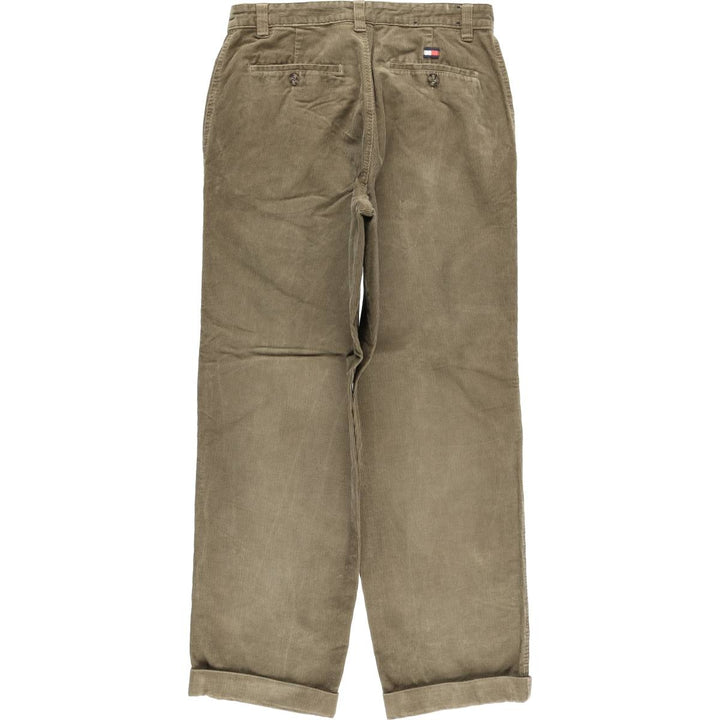90'S Tommy Hilfiger Corduroy Pants Men's Size W32 cotton Khaki type beige Vintage Second Hand
