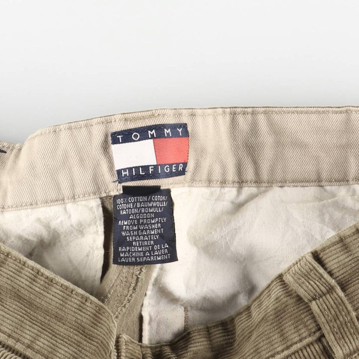 90'S Tommy Hilfiger Corduroy Pants Men's Size W32 cotton Khaki type beige Vintage Second Hand