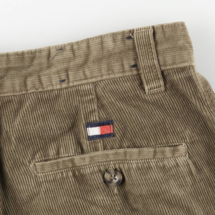 90'S Tommy Hilfiger Corduroy Pants Men's Size W32 cotton Khaki type beige Vintage Second Hand