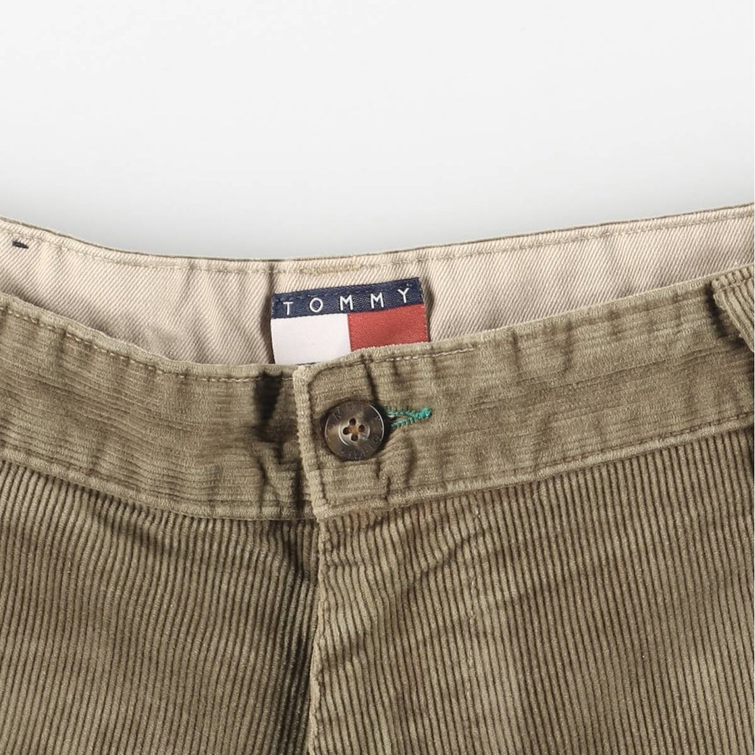 90'S Tommy Hilfiger Corduroy Pants Men's Size W32 cotton Khaki type beige Vintage Second Hand