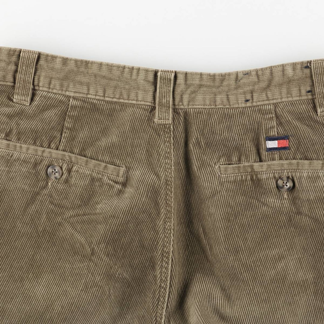 90'S Tommy Hilfiger Corduroy Pants Men's Size W32 cotton Khaki type beige Vintage Second Hand