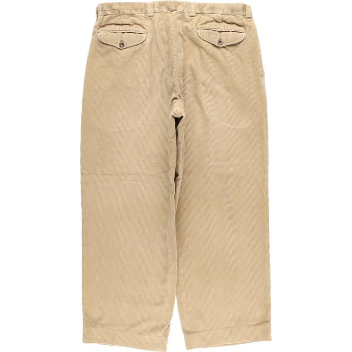 LLBean Two-pleat Corduroy Pants, Men's, Size W36 cotton Beige type Vintage Second Hand