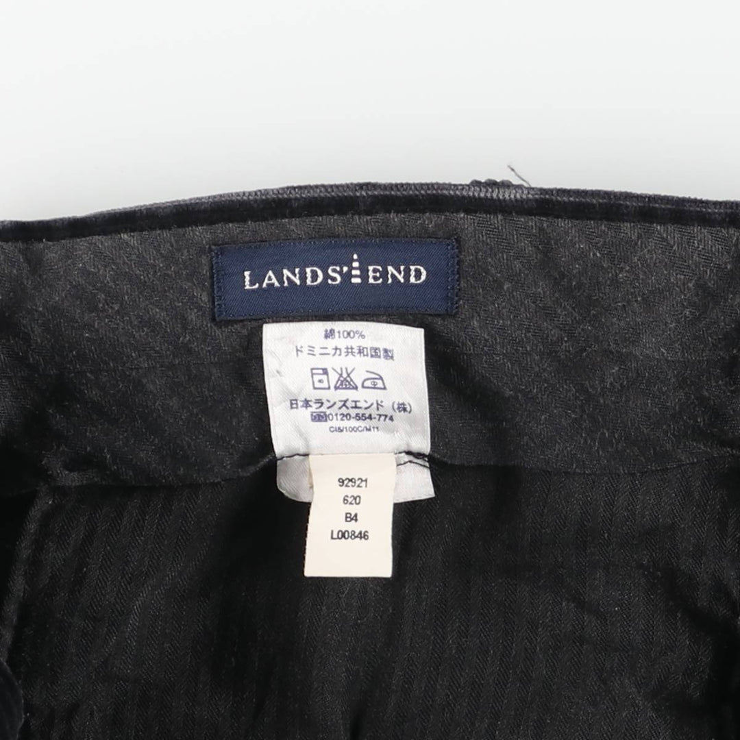 LANDS' END Corduroy Pants Men's Size W34 cotton navy blue type Vintage Second Hand