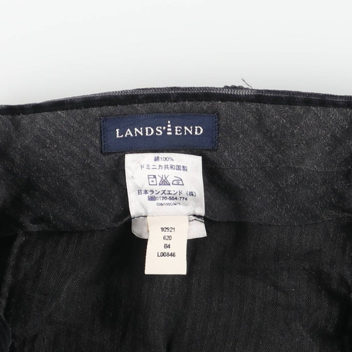 LANDS' END Corduroy Pants Men's Size W34 cotton navy blue type Vintage Second Hand