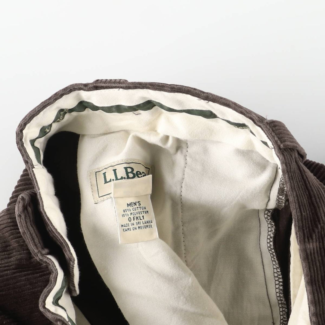 LLBean Natural Fit Corduroy Pants, Men's, Size 34 cotton brown type Vintage Second Hand