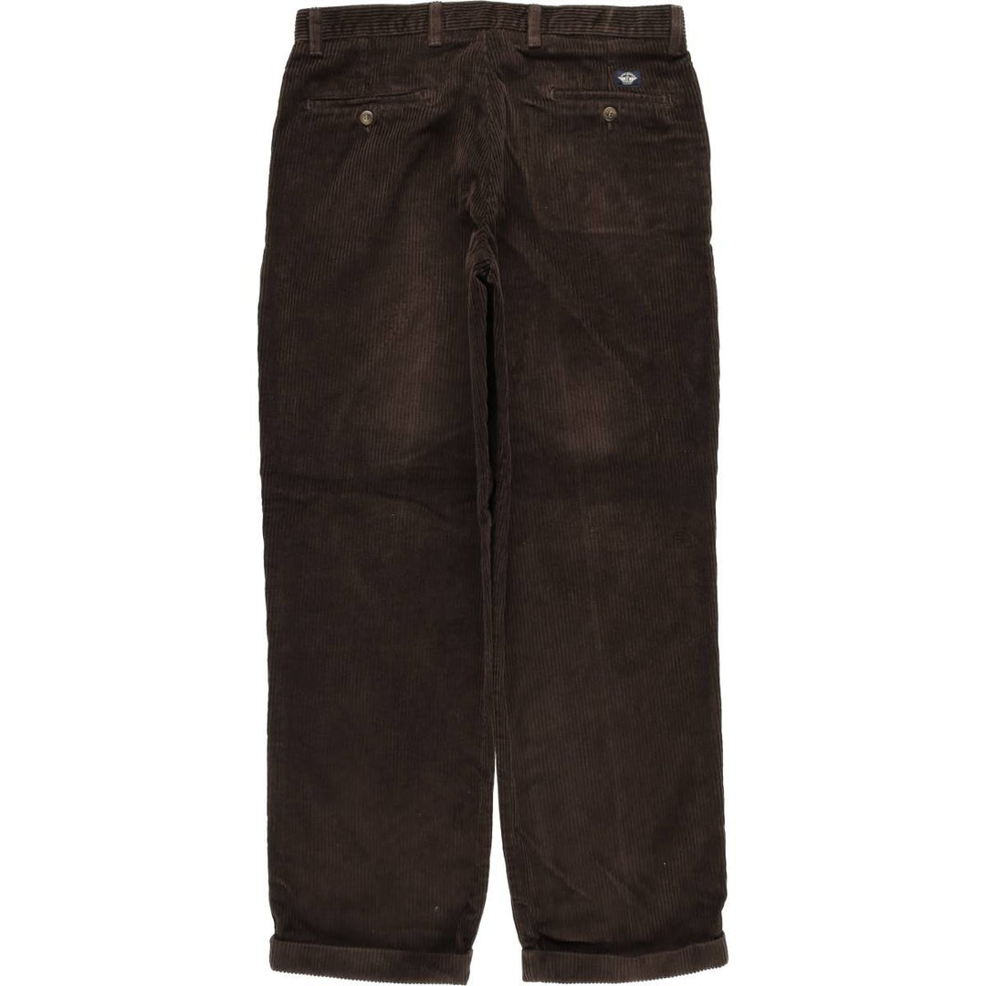 Dockers Khakis Wide-Ribbed Two-Pleated Corduroy Pants, Men's, Size W35 cotton brown type Vintage Second Hand
