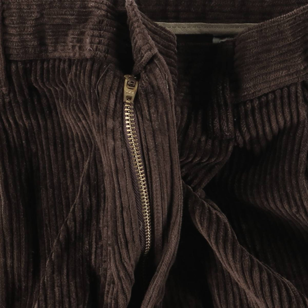 Dockers Khakis Wide-Ribbed Two-Pleated Corduroy Pants, Men's, Size W35 cotton brown type Vintage Second Hand