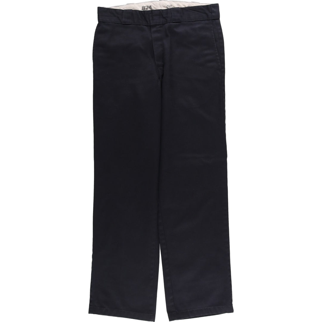 Dickies 874 Original Fit Work Pants for Men, W32 equivalent polyester navy blue type Vintage Second Hand