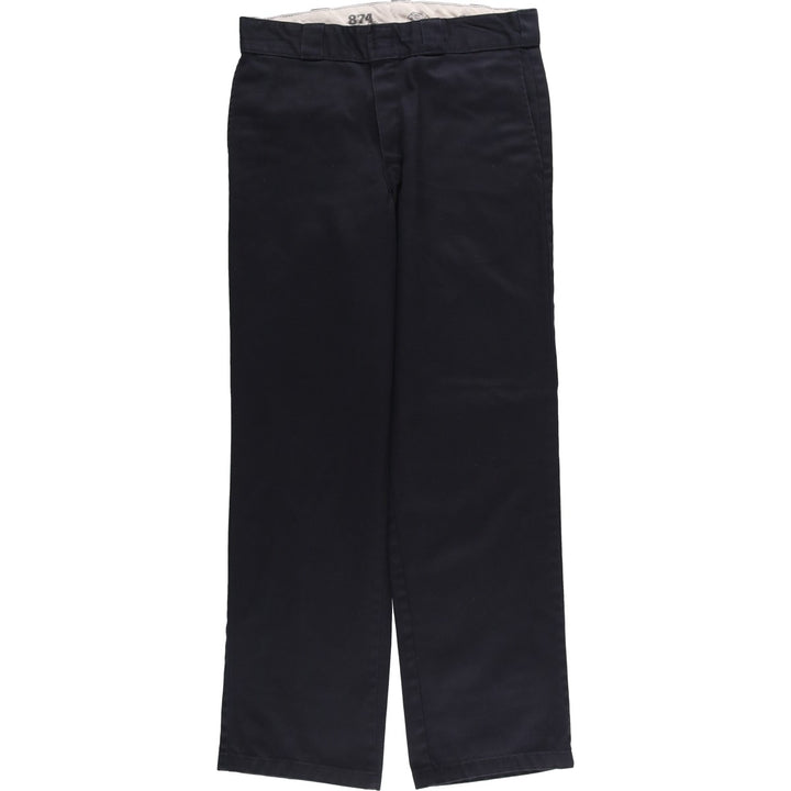Dickies 874 Original Fit Work Pants for Men, W32 equivalent polyester navy blue type Vintage Second Hand