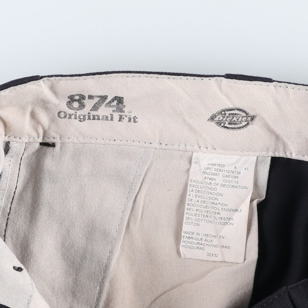 Dickies 874 Original Fit Work Pants for Men, W32 equivalent polyester navy blue type Vintage Second Hand