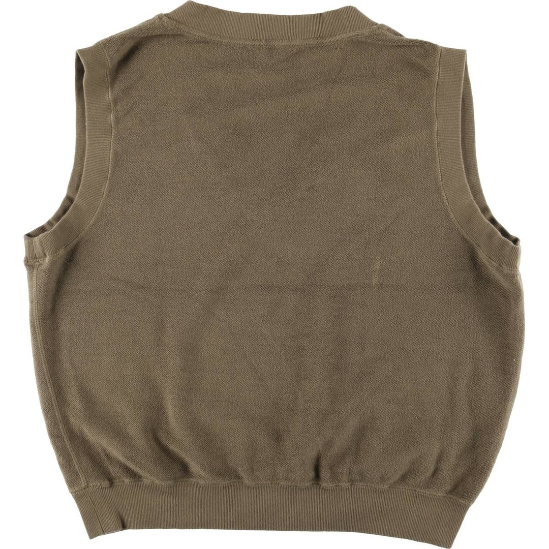 Reebok Golf V-neck sweat vest, men's size L cotton brown type Vintage Second Hand