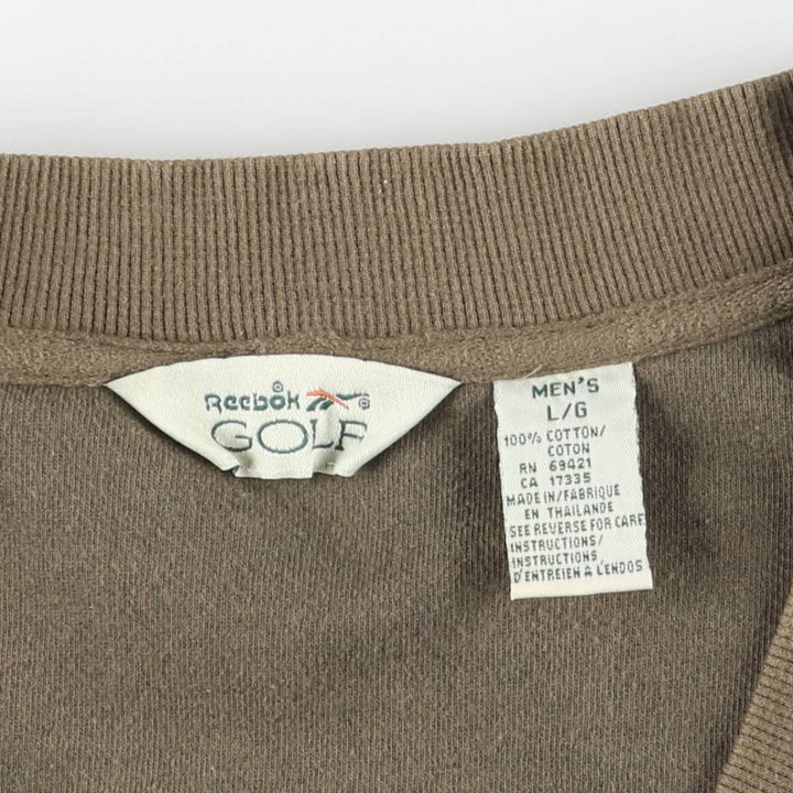 Reebok Golf V-neck sweat vest, men's size L cotton brown type Vintage Second Hand