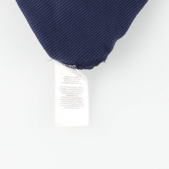 Ralph Lauren POLO RALPH LAUREN long-sleeved long dress, women's size M cotton navy blue type Vintage Second Hand