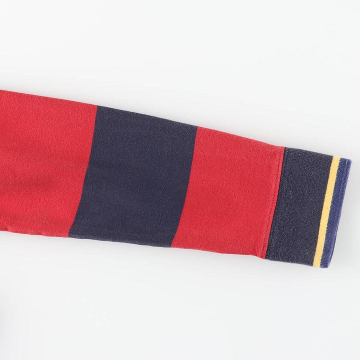 Ralph Lauren Striped Pattern Half-Length Long Sleeve Dress, Women's Size L cotton red type Vintage Second Hand