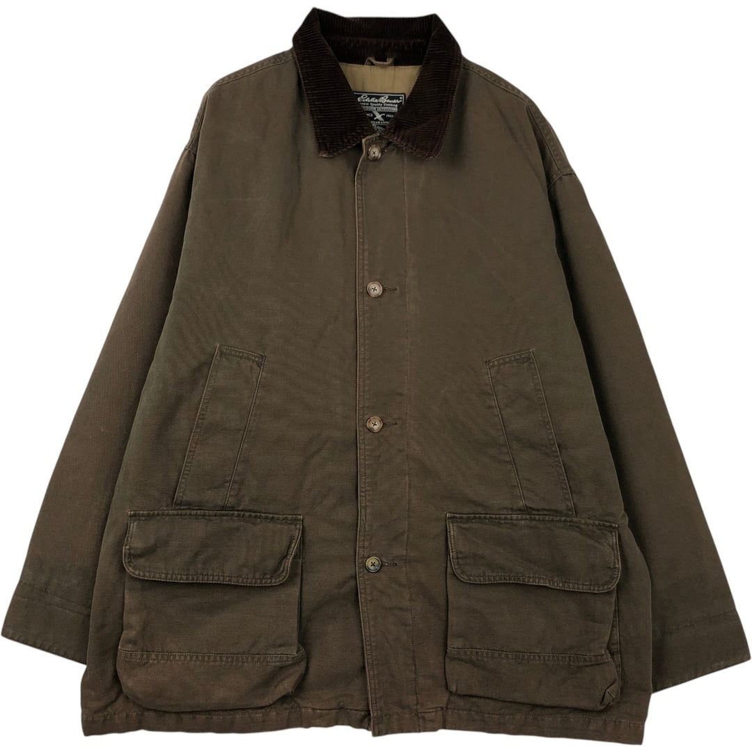 90s-00'S Eddie Bauer Hunting Jacket, Men's XL cotton brown type Vintage Second Hand