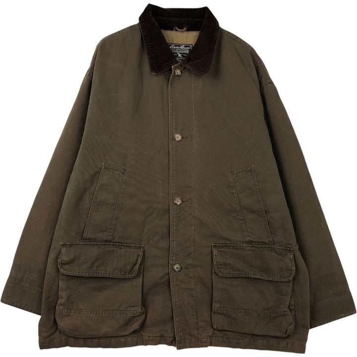 90s-00'S Eddie Bauer Hunting Jacket, Men's XL cotton brown type Vintage Second Hand