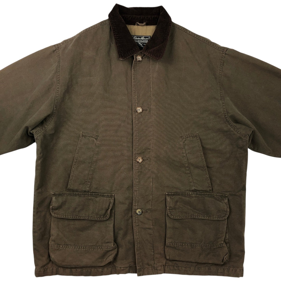 90s-00'S Eddie Bauer Hunting Jacket, Men's XL cotton brown type Vintage Second Hand