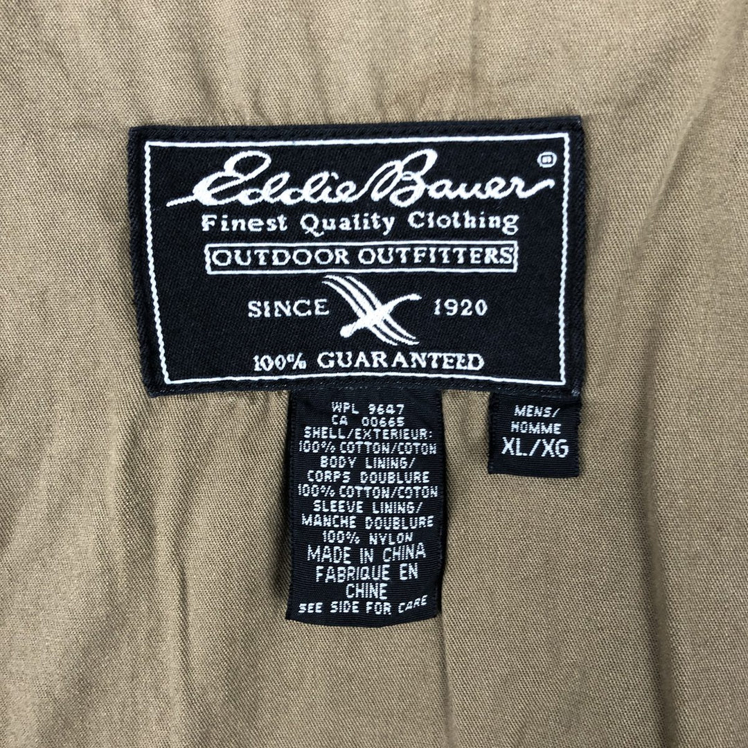 90s-00'S Eddie Bauer Hunting Jacket, Men's XL cotton brown type Vintage Second Hand