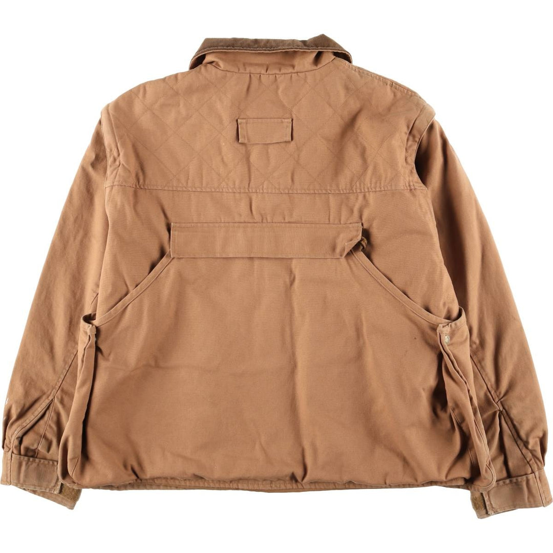 90s-00'S WOOLRICH padded duck hunting jacket, men's size L cotton brown type Vintage Second Hand