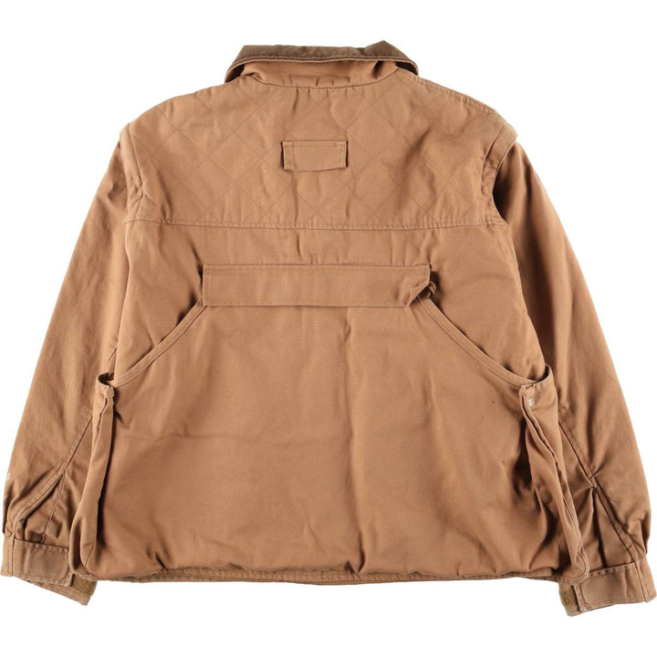 90s-00'S WOOLRICH padded duck hunting jacket, men's size L cotton brown type Vintage Second Hand
