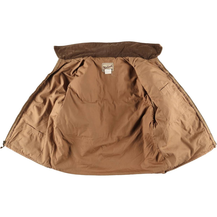 90s-00'S WOOLRICH padded duck hunting jacket, men's size L cotton brown type Vintage Second Hand