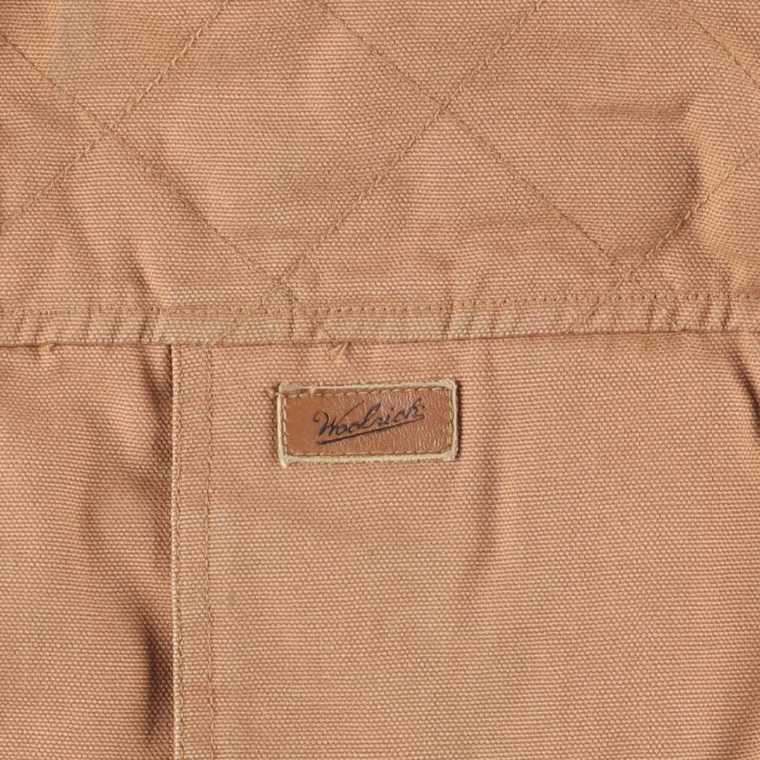 90s-00'S WOOLRICH padded duck hunting jacket, men's size L cotton brown type Vintage Second Hand