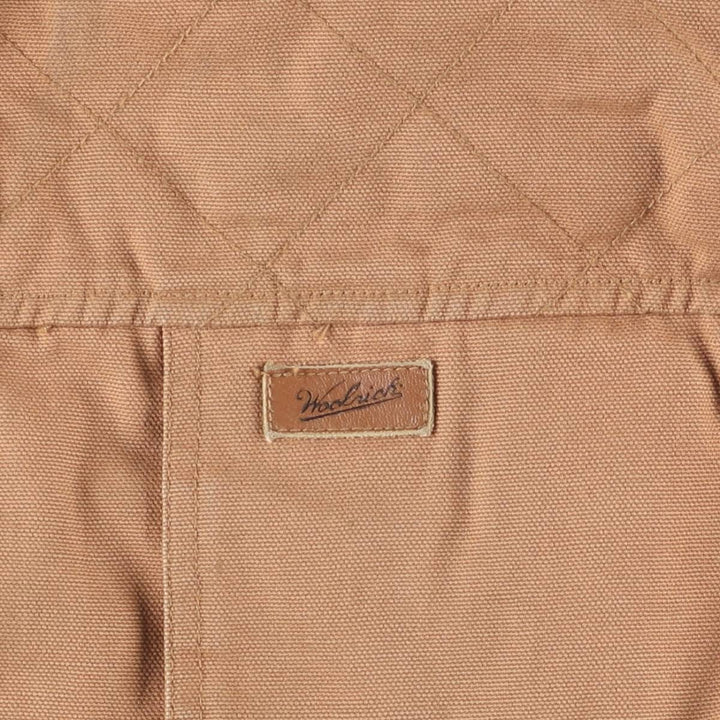 90s-00'S WOOLRICH padded duck hunting jacket, men's size L cotton brown type Vintage Second Hand
