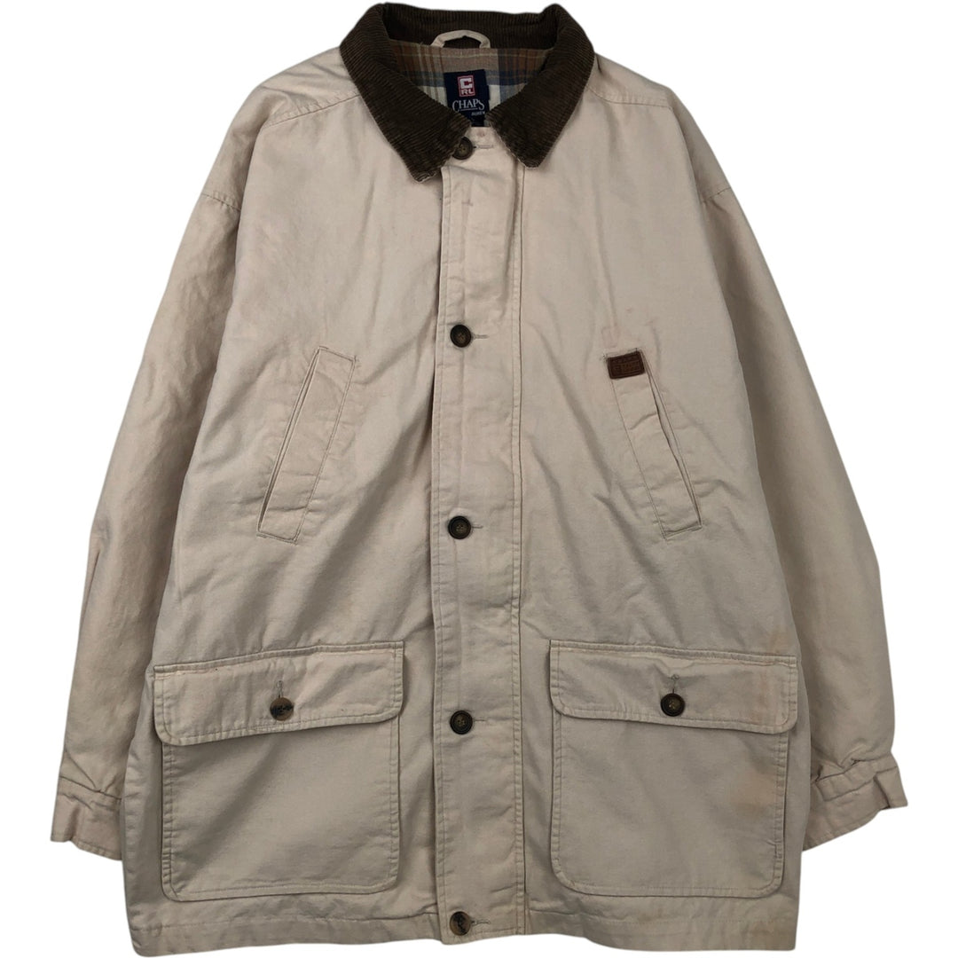 Ralph Lauren Chaps hunting jacket, men's size L cotton Beige type Vintage Second Hand