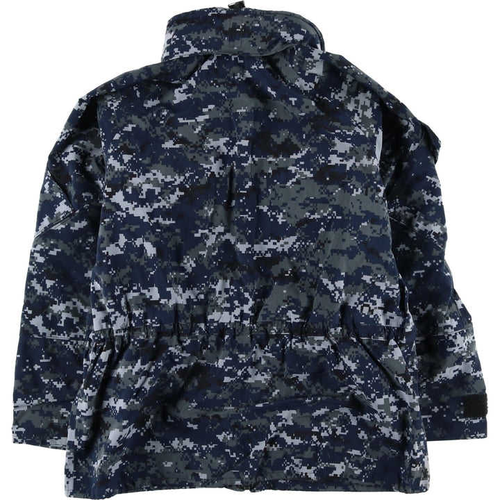 Authentic US military camouflage pattern NWU digital camo military Gore-Tex parka, made in the USA, medium-short, men's size M. Nylon navy blue type Vintage Second Hand