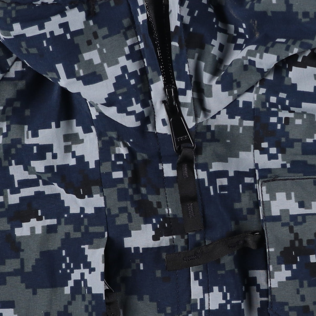 Authentic US military camouflage pattern NWU digital camo military Gore-Tex parka, made in the USA, medium-short, men's size M. Nylon navy blue type Vintage Second Hand