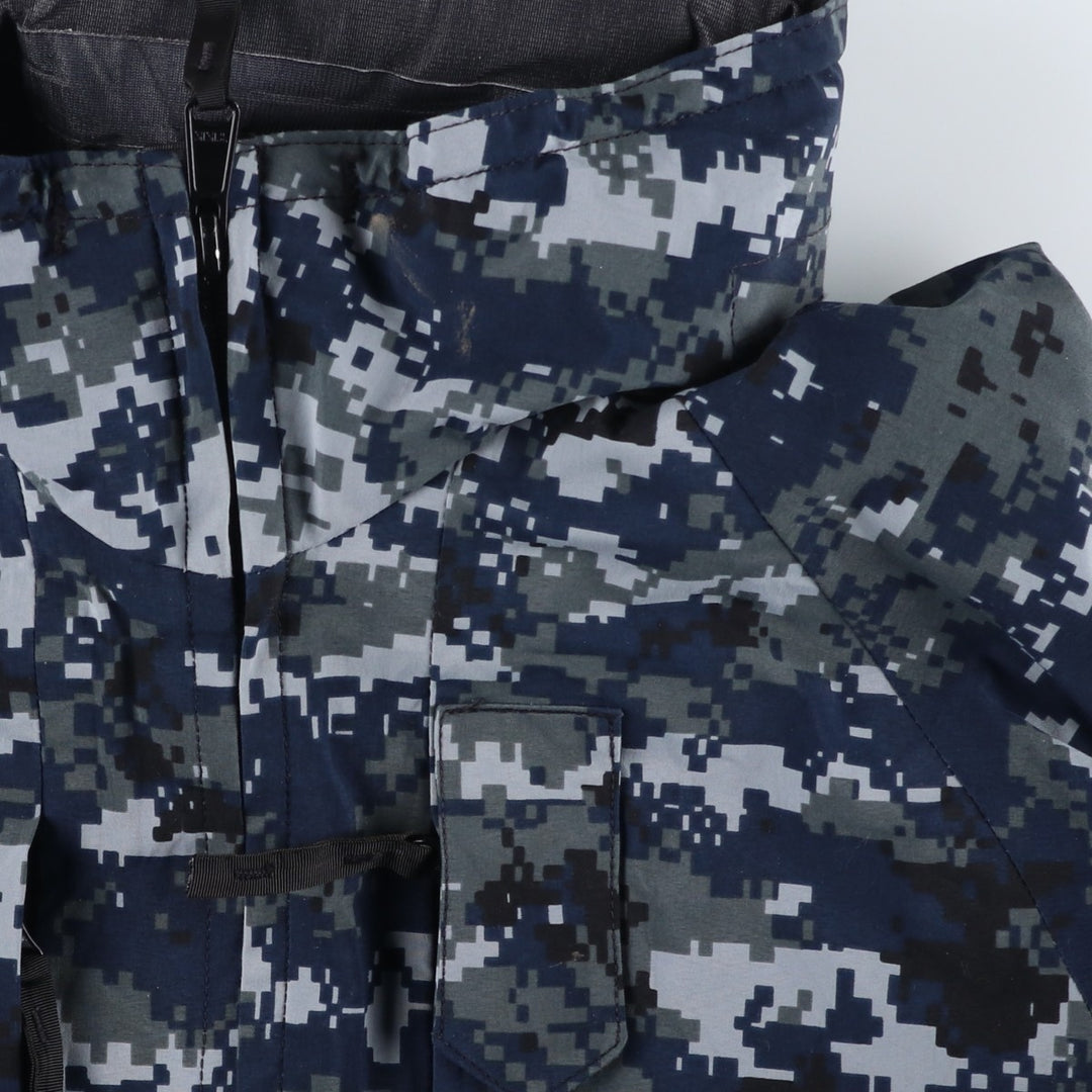 Authentic US military camouflage pattern NWU digital camo military Gore-Tex parka, made in the USA, medium-short, men's size M. Nylon navy blue type Vintage Second Hand