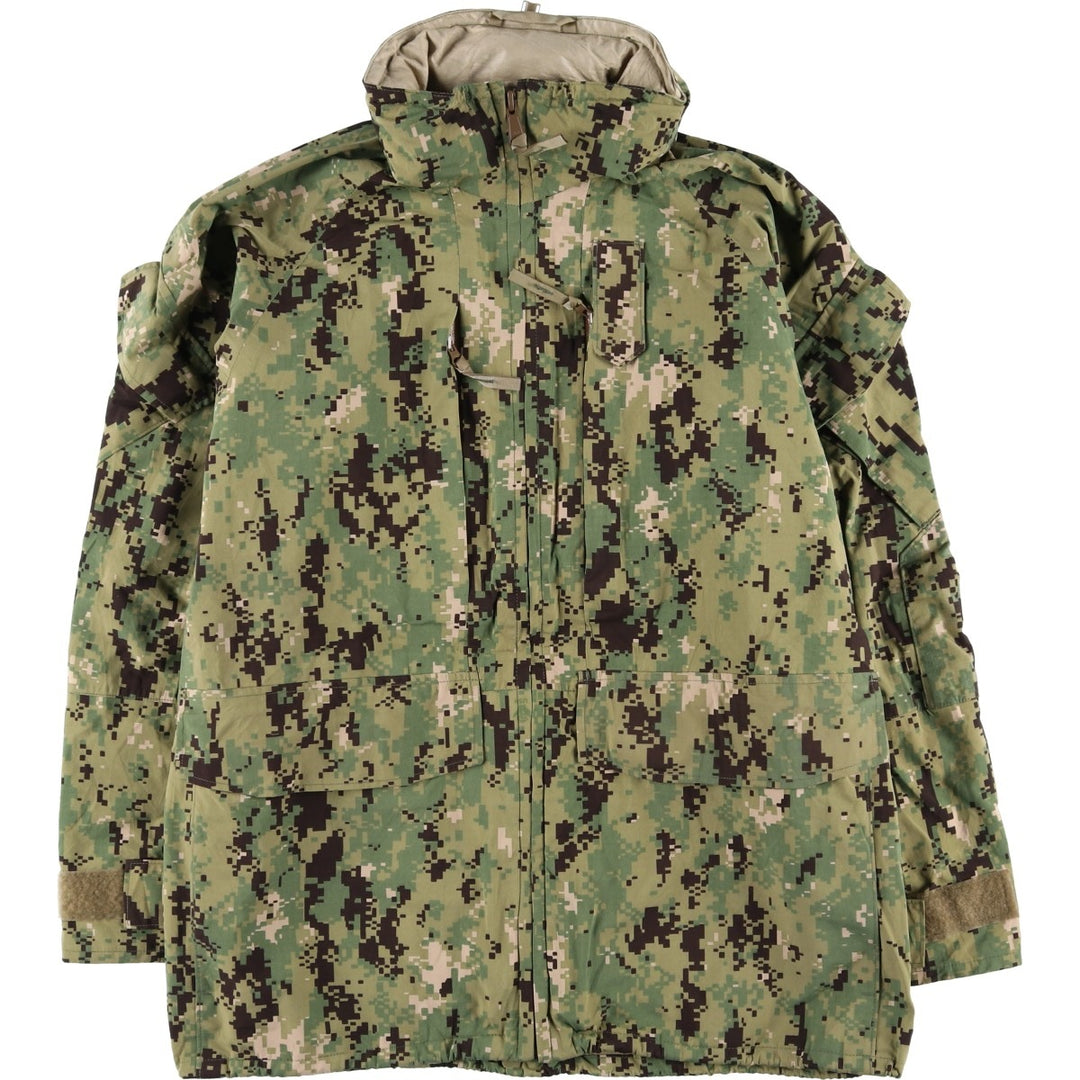 Authentic US military camouflage pattern military Gore-Tex parka, made in the USA, MEDIUM-REGULAR, equivalent to men's size M Nylon Khaki type Vintage Second Hand