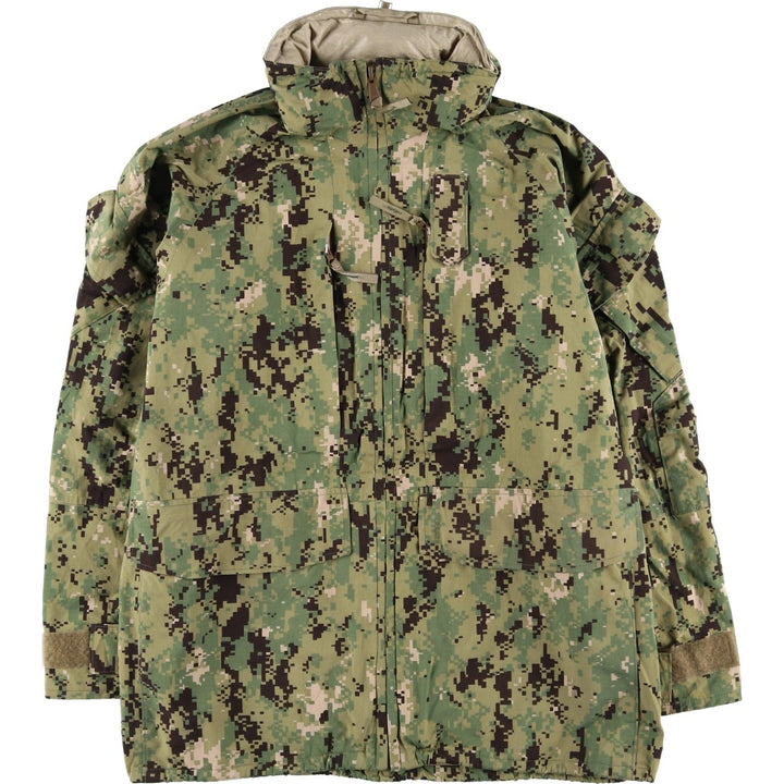 Authentic US military camouflage pattern military Gore-Tex parka, made in the USA, MEDIUM-REGULAR, equivalent to men's size M Nylon Khaki type Vintage Second Hand