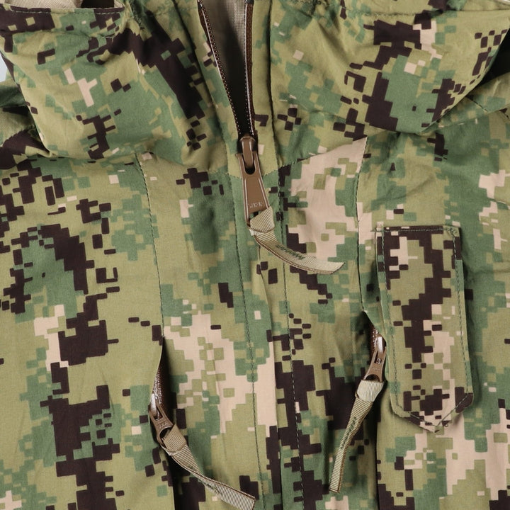 Authentic US military camouflage pattern military Gore-Tex parka, made in the USA, MEDIUM-REGULAR, equivalent to men's size M Nylon Khaki type Vintage Second Hand
