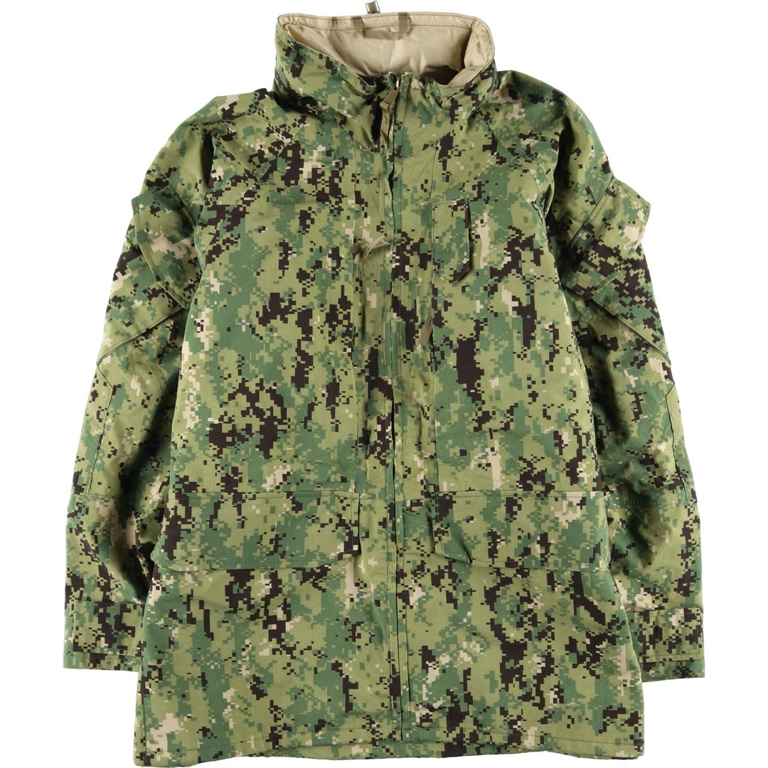 Authentic US military camouflage pattern military Gore-Tex parka, made in the USA, large regular size, equivalent to men's size L Nylon Khaki type Vintage Second Hand