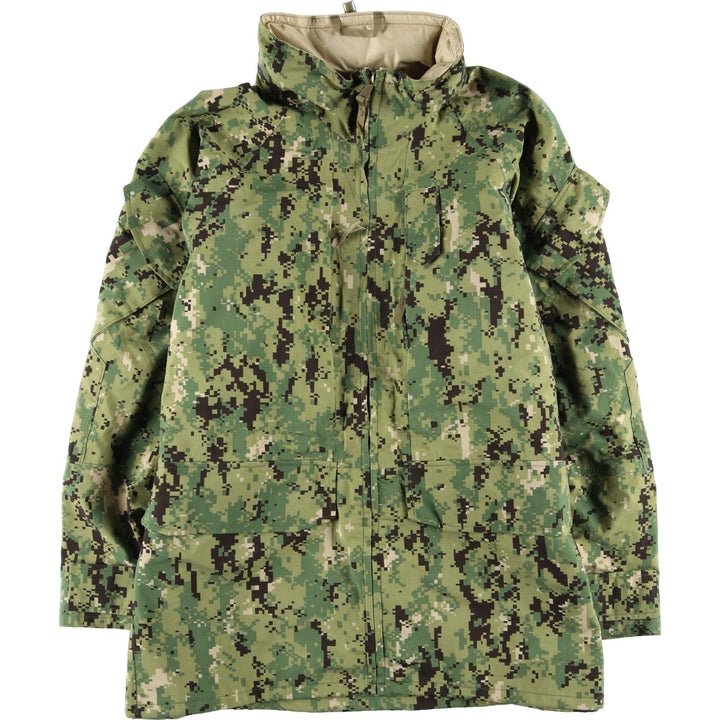 Authentic US military camouflage pattern military Gore-Tex parka, made in the USA, large regular size, equivalent to men's size L Nylon Khaki type Vintage Second Hand