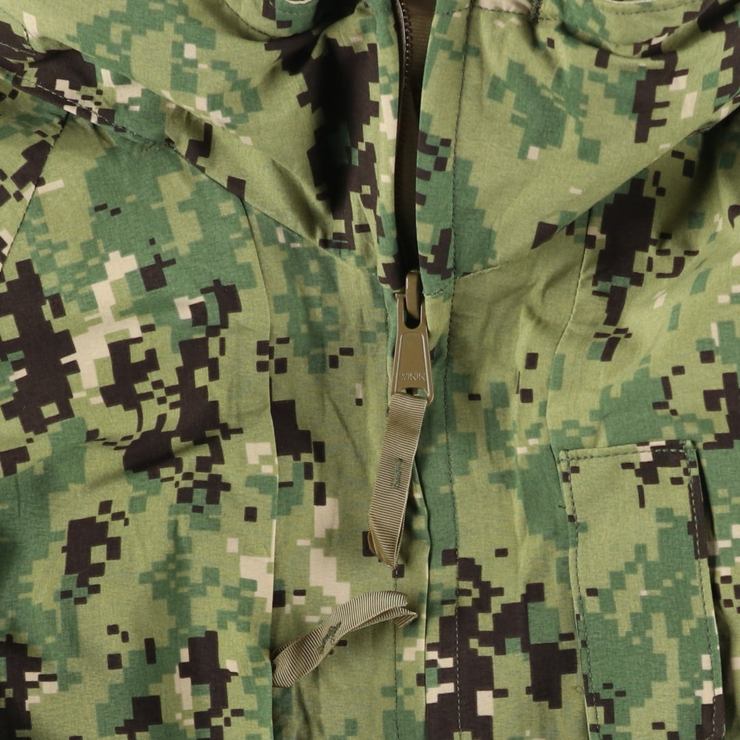 Authentic US military camouflage pattern military Gore-Tex parka, made in the USA, large regular size, equivalent to men's size L Nylon Khaki type Vintage Second Hand