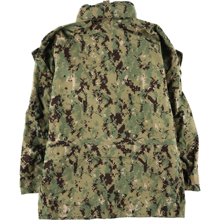 Authentic US military camouflage pattern military Gore-Tex parka, made in the USA, Medium X-Long, equivalent to a men's size M Nylon Khaki type Vintage Second Hand