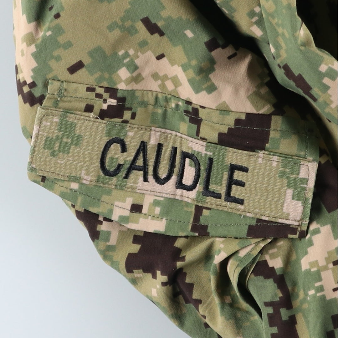 Authentic US military camouflage pattern military Gore-Tex parka, made in the USA, Medium X-Long, equivalent to a men's size M Nylon Khaki type Vintage Second Hand