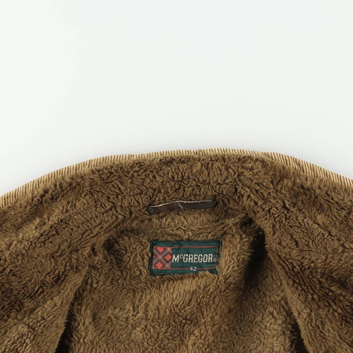 Vintage 1970'S McGREGOR corduroy jacket, size L, men's unclear brown type Vintage Second Hand