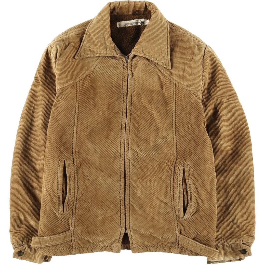 Vintage 1950'S UNKNOWN corduroy boa jacket, size S, men's unclear brown type Vintage Second Hand