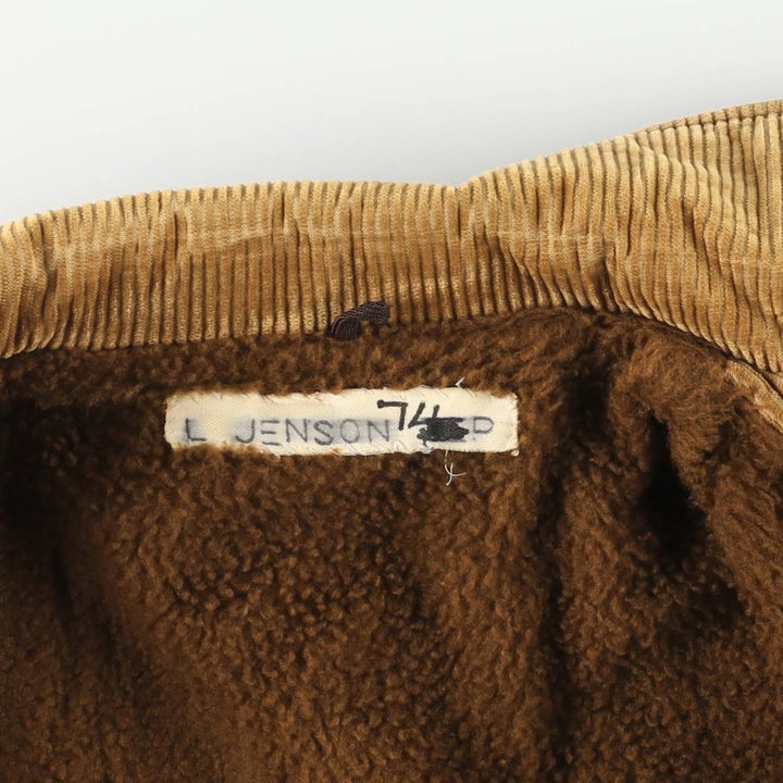 Vintage 1950'S UNKNOWN corduroy boa jacket, size S, men's unclear brown type Vintage Second Hand